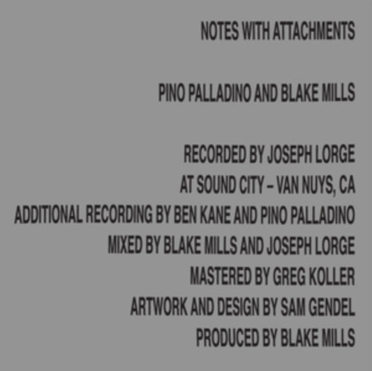 This CD is brand new.Format: CDThis item's title is: Notes With AttachmentsArtist: Pino; Blake Mills PalladinoLabel: IMPULSE!Barcode: 602435536040Release Date: 3/12/2021