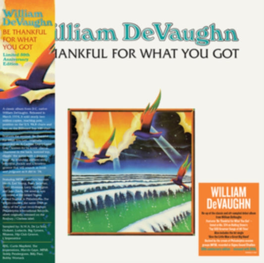 This LP Vinyl is brand new.Format: LP VinylMusic Style: SoulThis item's title is: Be Thankful For What You GotArtist: William DevaughnLabel: Chelsea RecordsBarcode: 5014797911710Release Date: 4/26/2024