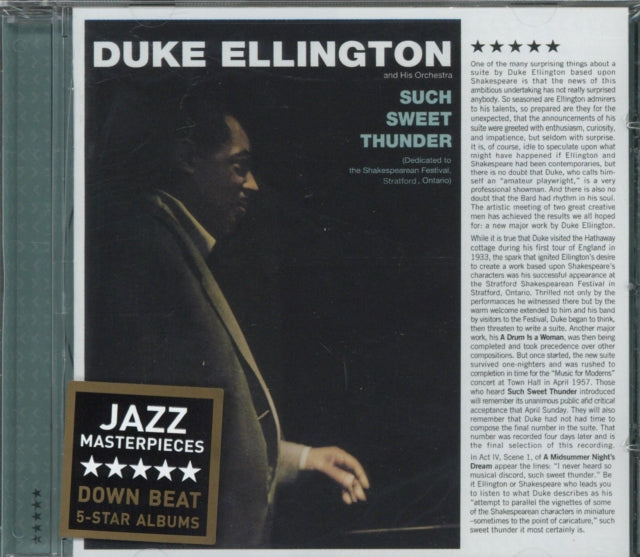 This CD is brand new.Format: CDMusic Style: Big BandThis item's title is: Such Sweet ThunderArtist: Duke EllingtonLabel: Poll Winners RecordsBarcode: 8436028699766Release Date: 1/1/2012